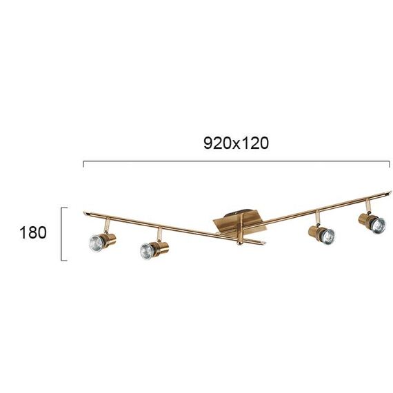 Спот CHA-CHA 462201 Viokef 4xGU10 | Osvetlenieto.bg