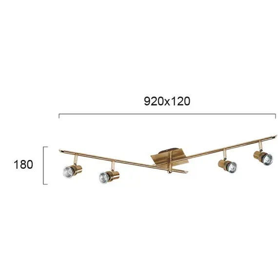 Спот CHA-CHA 462201 Viokef 4xGU10 | Osvetlenieto.bg