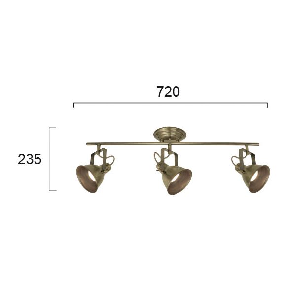 Спот PRAGA 4166600 Viokef 3xE14 | Osvetlenieto.bg