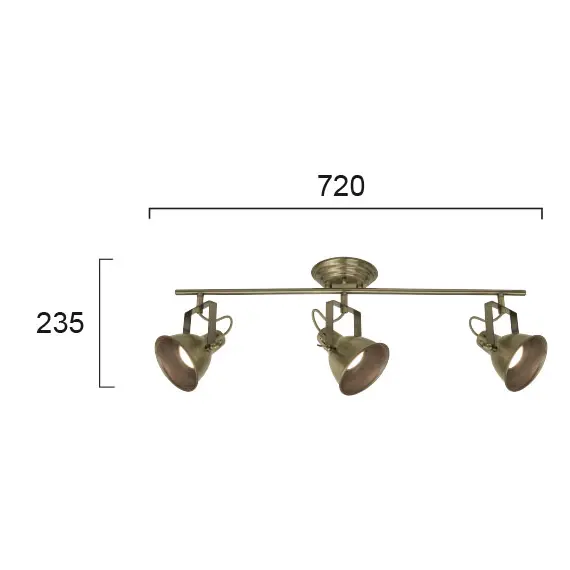 Спот PRAGA 4166600 Viokef 3xE14 | Osvetlenieto.bg