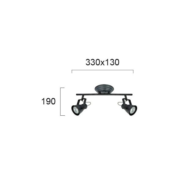 Спот VINTAGE 4139000 Viokef 2xGU10 | Osvetlenieto.bg