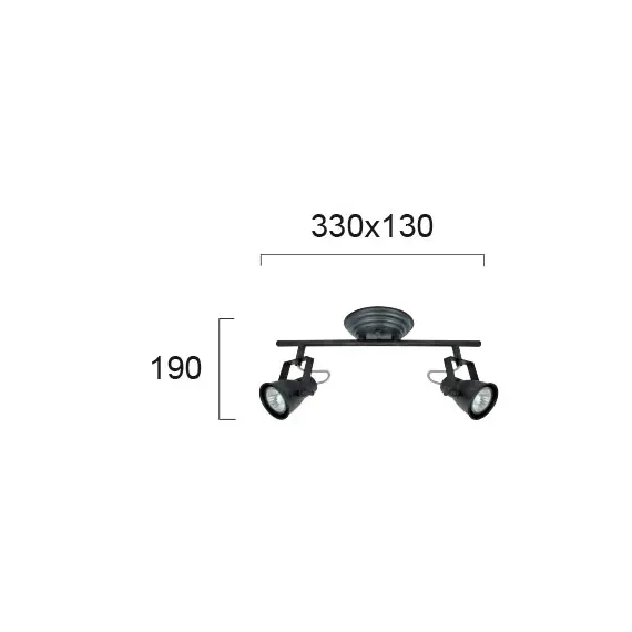 Спот VINTAGE 4139000 Viokef 2xGU10 | Osvetlenieto.bg