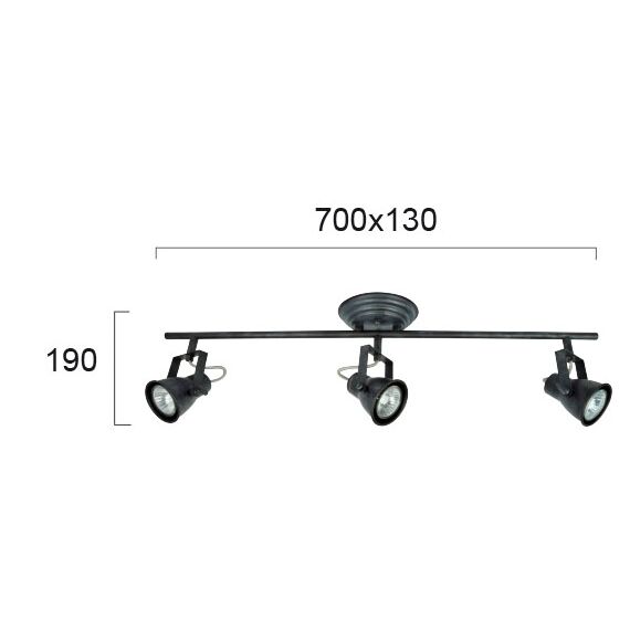 Спот VINTAGE 4139100 Viokef 3xGU10 | Osvetlenieto.bg