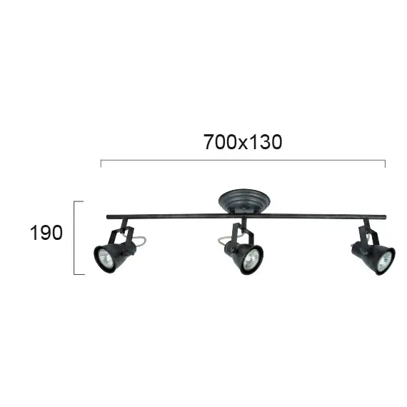 Спот VINTAGE 4139100 Viokef 3xGU10 | Osvetlenieto.bg