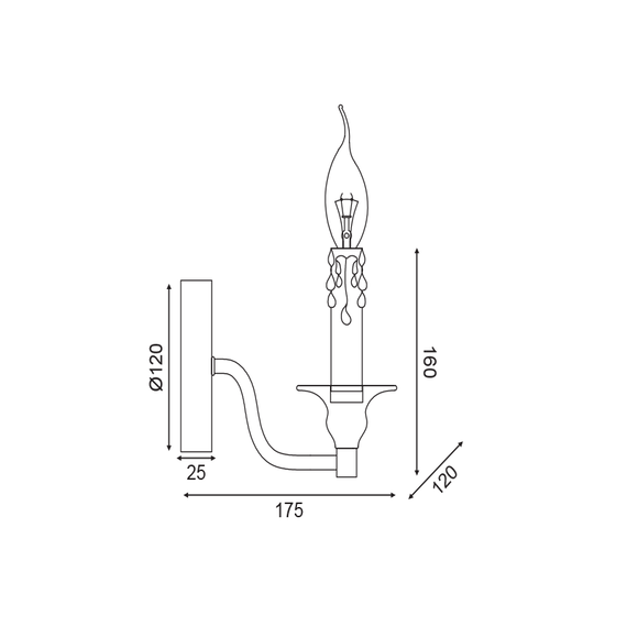 Аплик LYON EG5871W18R Aca Lighting 1xE14 | Osvetlenieto.bg Аплик LYON EG5871W18R Aca Lighting 1xE14 | Osvetlenieto.bg
