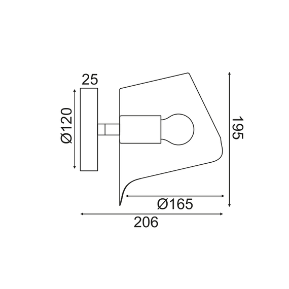 Аплик MONET HM481W21WH Aca Lighting 1xE27 | Osvetlenieto.bg