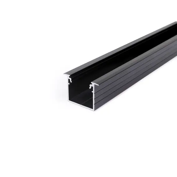 Черен LED профил за вграждане LINEA-IN20 2000 | Osvetlenieto.bg
