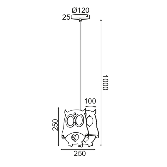 Детски пендел FARMA ZM411P25 Aca Lighting 1xE27 | Osvetlenieto.bg
