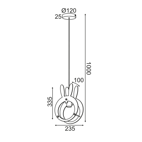 Детски пендел FARMA ZM421P24 Aca Lighting 1xE27 | Osvetlenieto.bg