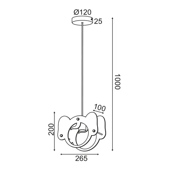 Детски пендел FARMA ZM431P27 Aca Lighting 1xE27 | Osvetlenieto.bg
