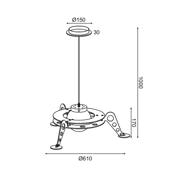 Детски пендел NASA ZM681P61 Aca Lighting 1xE27 | Osvetlenieto.bg