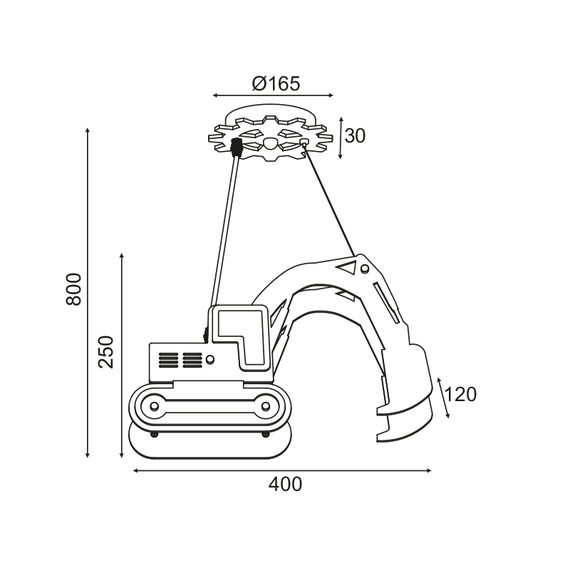 Детски пендел VROOM ZM511P40Y Aca Lighting 1xE14 | Osvetlenieto.bg