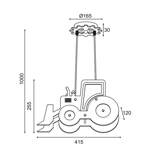 Детски пендел VROOM ZM522P42B Aca Lighting 2xE14 | Osvetlenieto.bg