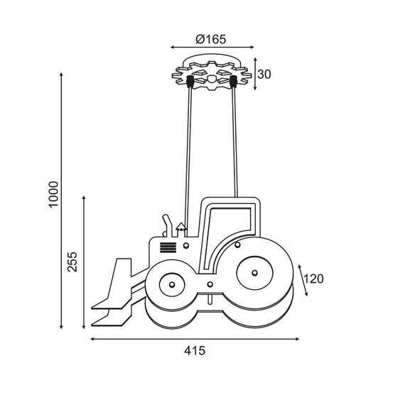 Детски пендел VROOM ZM522P42B Aca Lighting 2xE14 | Osvetlenieto.bg