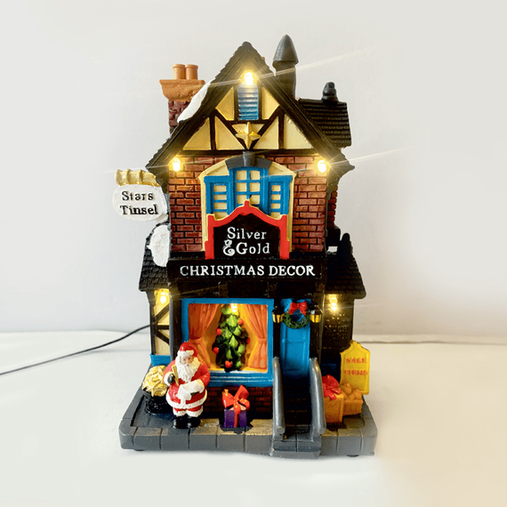 Коледна декорация LED HOUSE X0302 Aca Lighting 3xAA | Osvetlenieto.bg