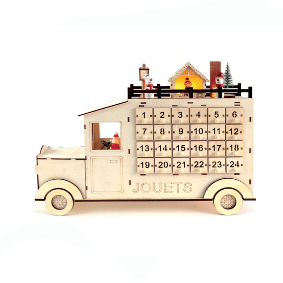 Коледна декорация PLYWOOD CALENDAR CAR X07151152 Aca Lighting | Osvetlenieto.bg