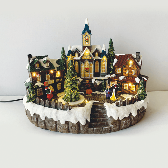 Коледна декорация SNOWY VILLAGE X0305 Aca Lighting | Osvetlenieto.bg