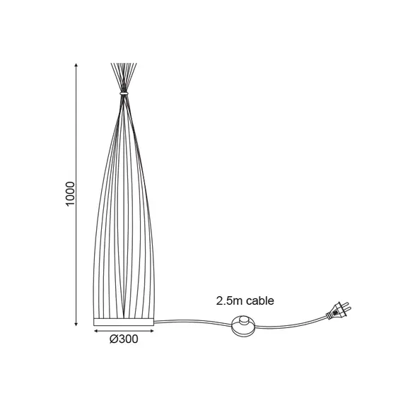 Лампион SERIFOS TF661F100BO Aca Lighting 1xE27 | Osvetlenieto.bg