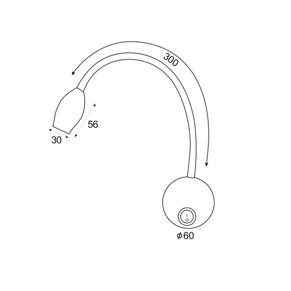 LED Аплик ALIS SF126LEDSB Aca Lighting 3W 3000K | Osvetlenieto.bg