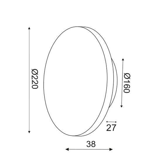 LED Аплик ECLIPSE ZM1710LEDWT Aca Lighting 10W 3000K | Osvetlenieto.bg