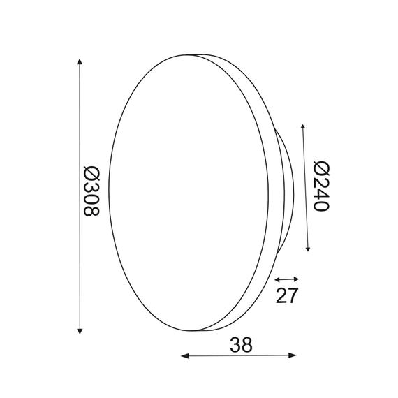 LED Аплик ECLIPSE ZM1715LEDWDL Aca Lighting 15W 3000K | Osvetlenieto.bg