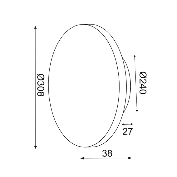 LED Аплик ECLIPSE ZM1715LEDWLL Aca Lighting 15W 3000K | Osvetlenieto.bg