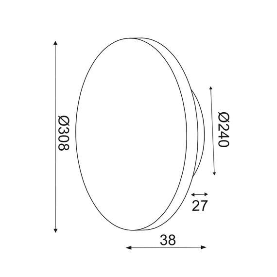 LED Аплик ECLIPSE ZM1715LEDWT Aca Lighting 15W 3000K | Osvetlenieto.bg