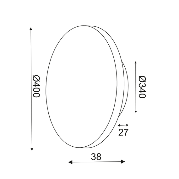LED Аплик ECLIPSE ZM1724LEDWT Aca Lighting 24W 3000K | Osvetlenieto.bg