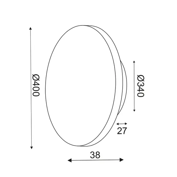 LED Аплик ECLIPSE ZM1724LEDWT Aca Lighting 24W 3000K | Osvetlenieto.bg