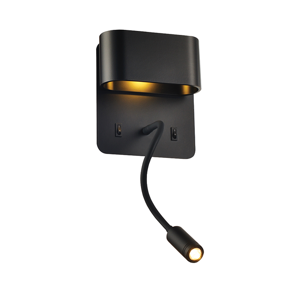 LED Аплик PRIAMUS V86LEDW45BK Aca Lighting 8W 3000K | Osvetlenieto.bg