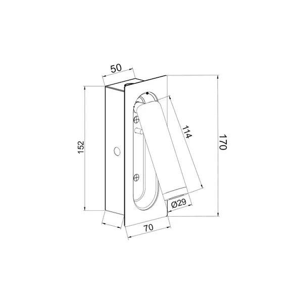 LED Аплик за вграждане AIAS SF701LEDB Aca Lighting 3W 3000K | Osvetlenieto.bg