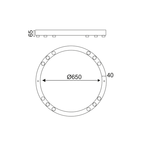 LED Модерен плафон MAGNETO JNAC36LED65BK Aca Lighting 36W 3000K 3240 lm | Osvetlenieto.bg