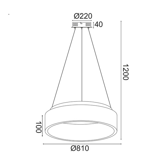 LED модерен полилей APOLLO BR81LEDP45WH Aca Lighting 34W 3000K 1700 lm | Osvetlenieto.bg