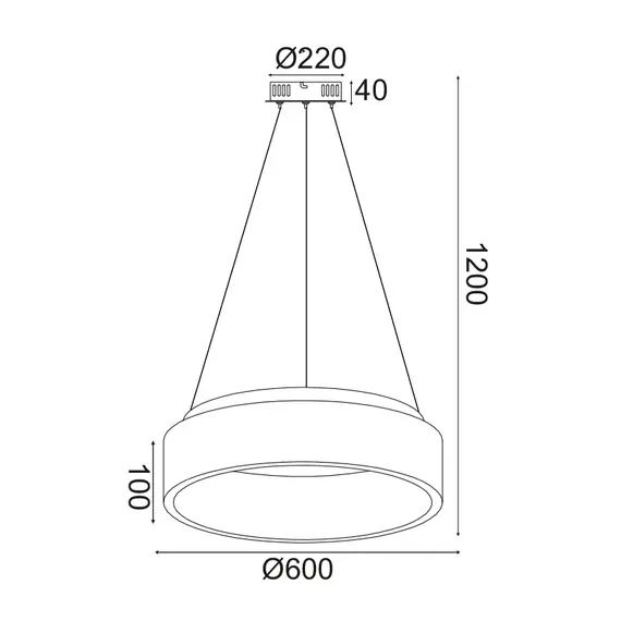 LED модерен полилей APOLLO BR81LEDP60WH Aca Lighting 48W 3000K 2630 lm | Osvetlenieto.bg