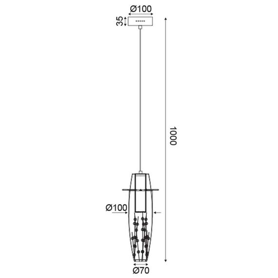 LED Пендел VANI VANI103LEDP Aca Lighting 3W 3000K | Osvetlenieto.bg
