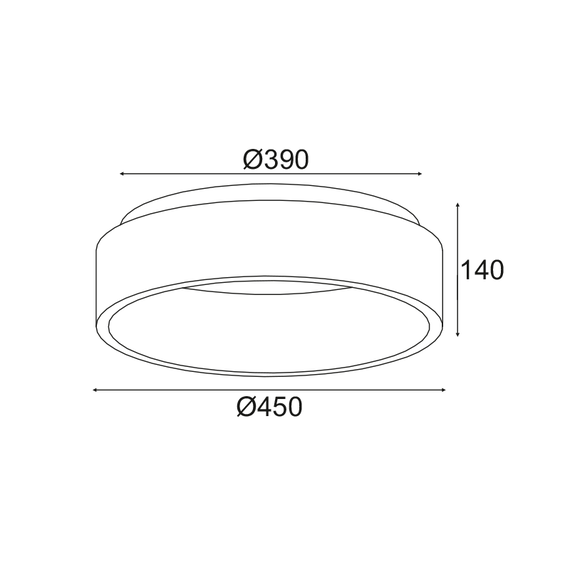 LED Плафон APOLLO BR81LEDC45BK Aca Lighting 34W 3000K 1700 lm | Osvetlenieto.bg LED Плафон APOLLO BR81LEDC45BK Aca Lighting 34W 3000K 1700 lm | Osvetlenieto.bg