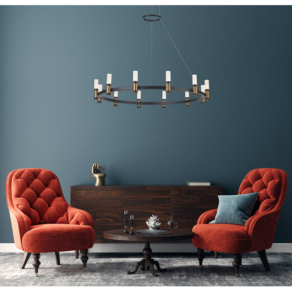 LED Полилей ALAMO PND-280110130-12A-MBL Italux 48W 3000K | Osvetlenieto.bg