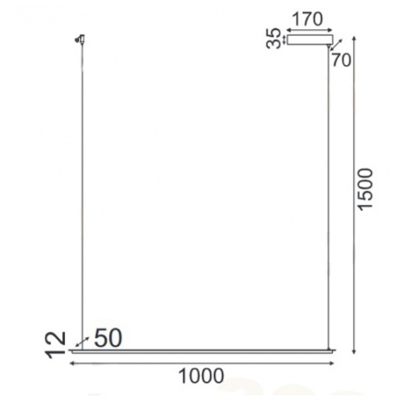 LED Полилей ATLANTIS ZM58LEDP100AB Aca Lighting 20W 3000K | Osvetlenieto.bg