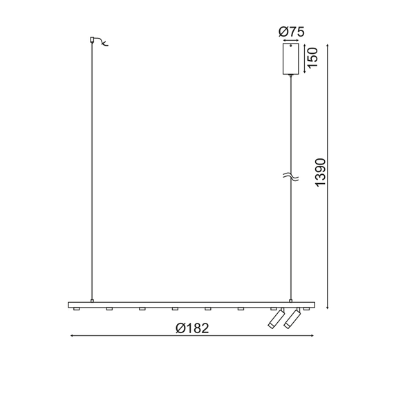 LED Полилей MAGNETO JNCP30LED120BK Aca Lighting 30W 3000K 2700 lm | Osvetlenieto.bg