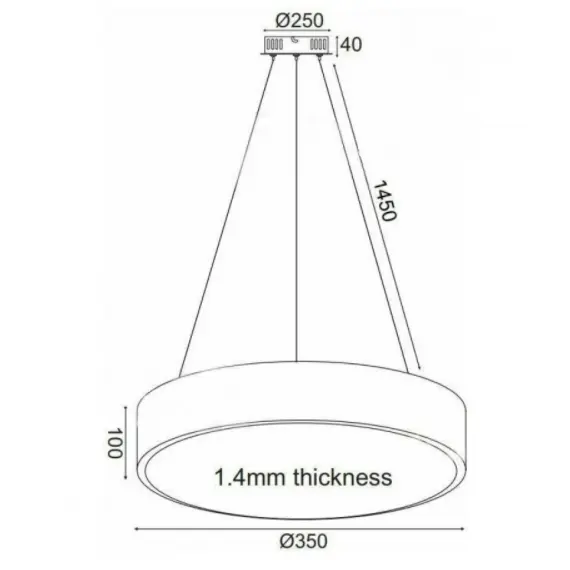 LED Полилей OPTIMUS V29LEDP35BK Aca Lighting 32W 3000K | Osvetlenieto.bg