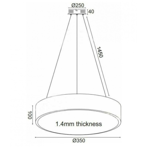 LED Полилей OPTIMUS V29LEDP35WH Aca Lighting 32W 3000K | Osvetlenieto.bg