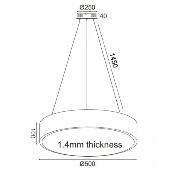 LED Полилей OPTIMUS V29LEDP50BK Aca Lighting 50W 3000K | Osvetlenieto.bg