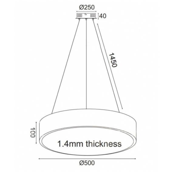 LED Полилей OPTIMUS V29LEDP50BK Aca Lighting 50W 3000K | Osvetlenieto.bg
