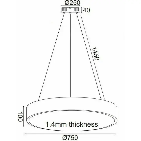 LED Полилей OPTIMUS V29LEDP75BK Aca Lighting 60W 3000K | Osvetlenieto.bg