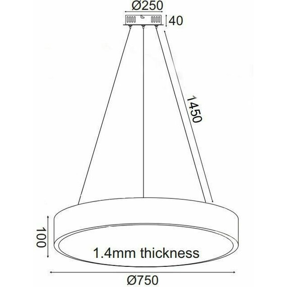 LED Полилей OPTIMUS V29LEDP75WH Aca Lighting 60W 3000K | Osvetlenieto.bg