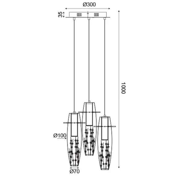 LED Полилей VANI VANI309LEDP Aca Lighting 9W 3000K | Osvetlenieto.bg