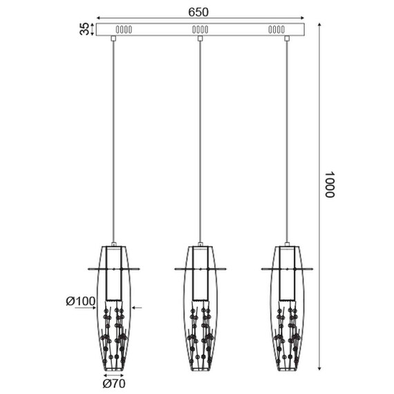 LED Полилей VANI VANI659LEDP Aca Lighting 9W 3000K | Osvetlenieto.bg