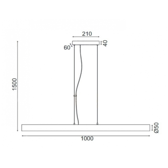LED Полилей YODA  ZM31LEDP100BK Aca Lighting 36W 3000K | Osvetlenieto.bg
