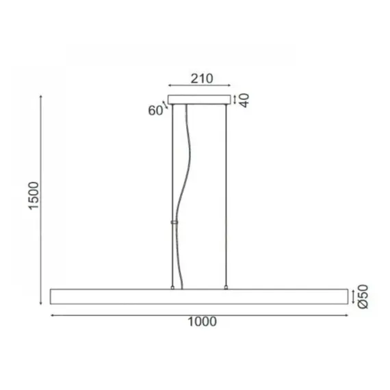 LED Полилей YODA ZM31LEDP100WH Aca Lighting 36W 3000K | Osvetlenieto.bg