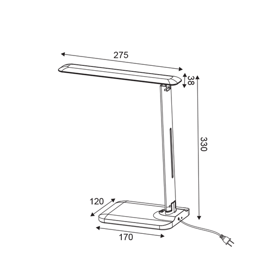 LED Работна лампа FUTUR SF27LEDBK Aca Lighting 5W 3000K | Osvetlenieto.bg